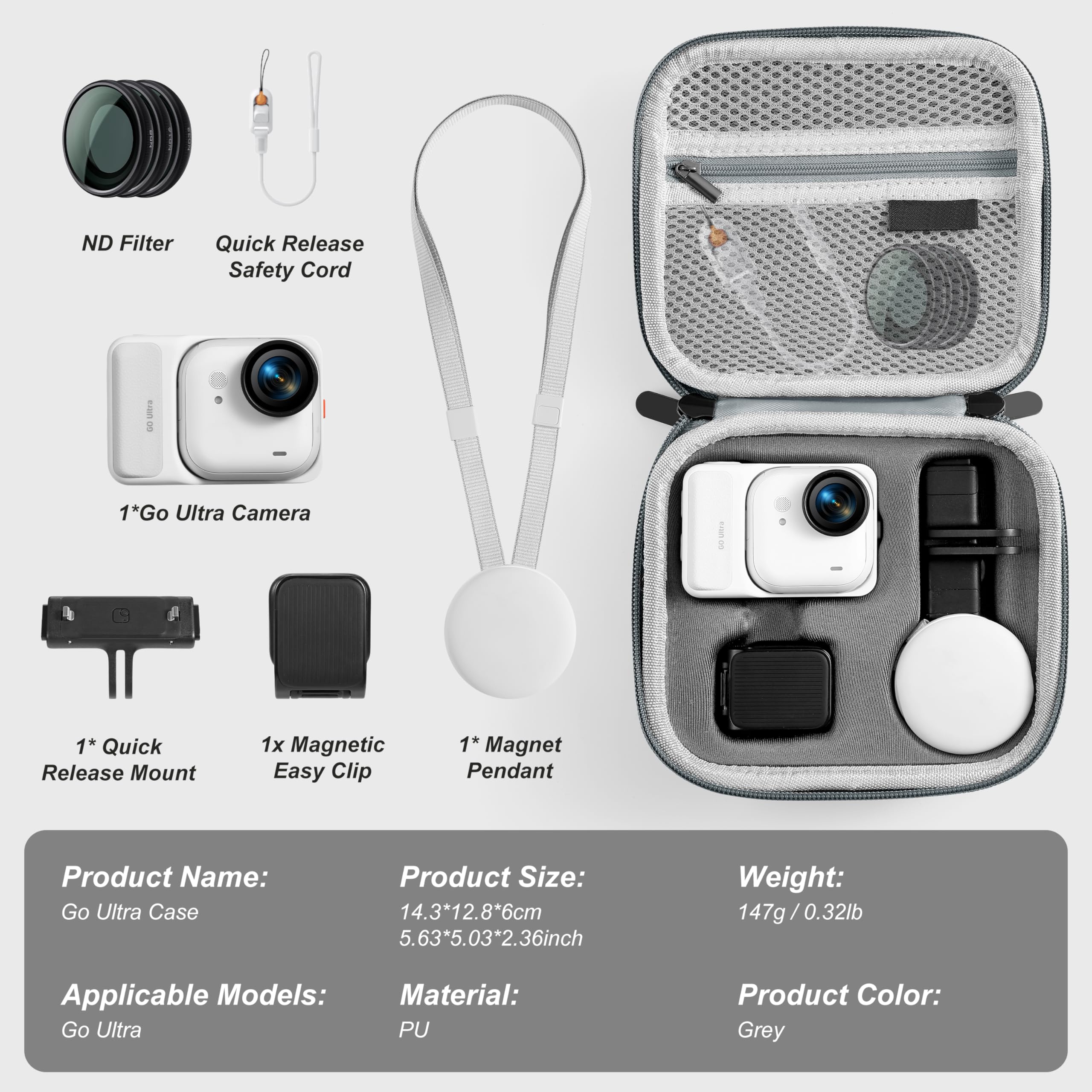 INSTA360 GO ULTRA STORAGE BAG GRAY thumbnail 2