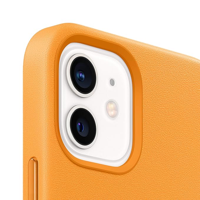 APPLE IPHONE 12/12 PRO LEATHER CASE WITH MAGSAFE CALIFORNIA POPPY MHKC3 thumbnail 3