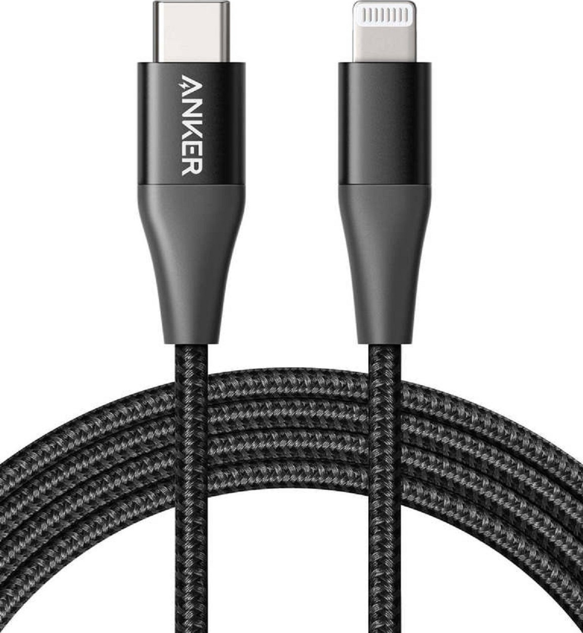 ANKER POWERLINE +II USB-C CABLE WITH LIGHTNING CONNECTOR 6FT BLACK A8653H11