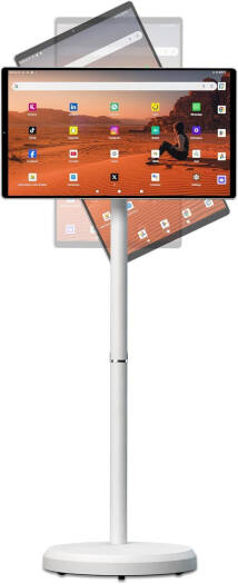 EPICARMA 32 INCH SMART PORTABLE MOVABLE MONITOR WITH ANDROID 15.0 WHITE EA-PTMP32-WH thumbnail 2