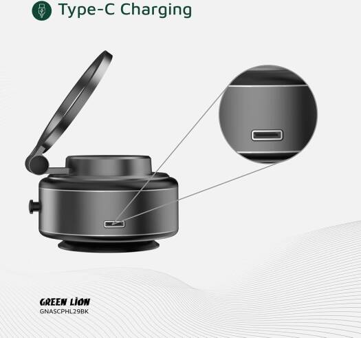 GREEN LION AUTO SUCTION PHONE HOLDER MATTE BLACK GX-29 GNASCPHL29BK thumbnail 7