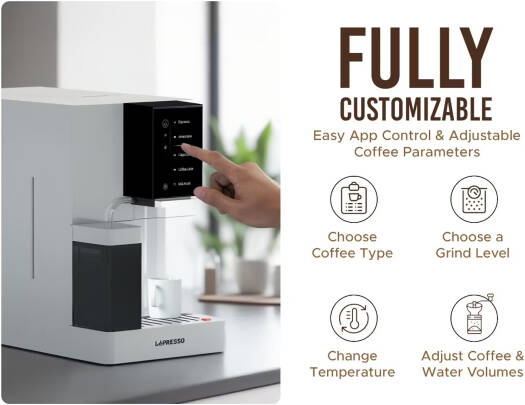 LEPRESSO BREVISSIMO AUTOMATIC COFFEE MACHINE WHITE LPCFFBAC0046WH thumbnail 3