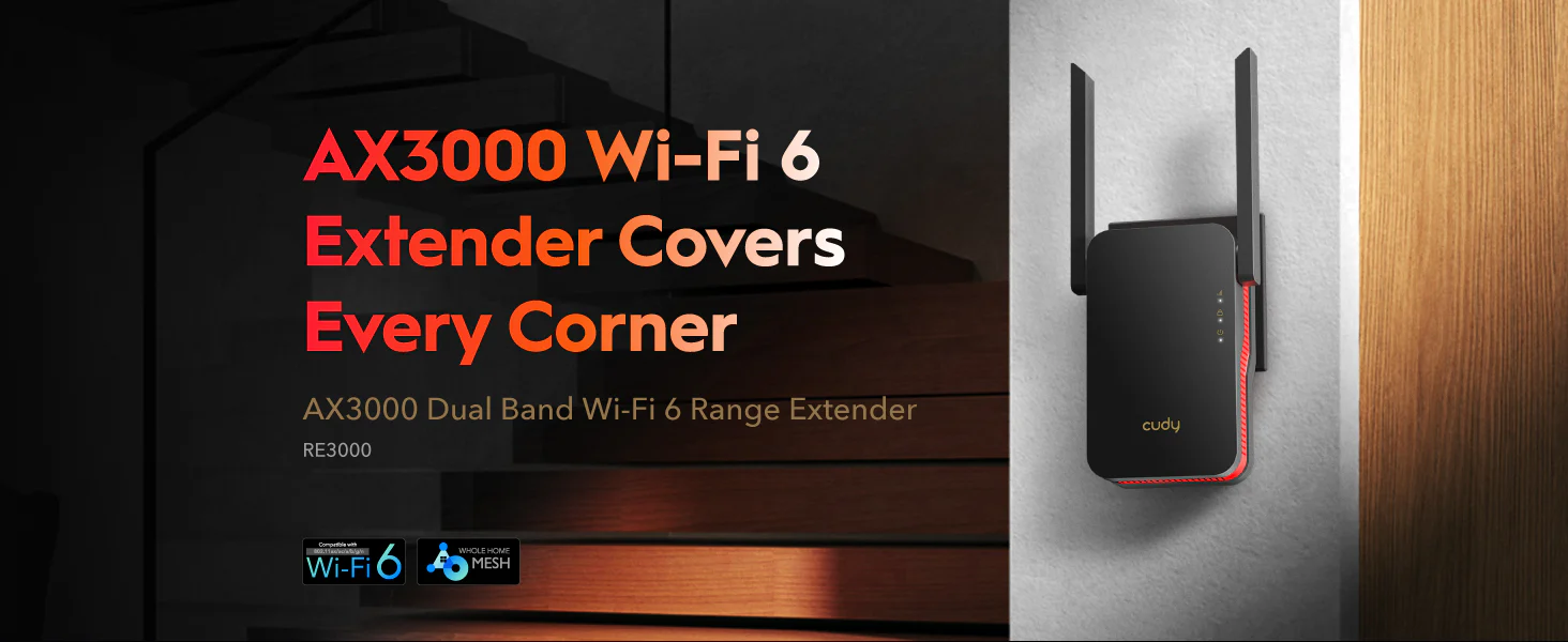 CUDY AX3000 DUAL BAND WIFI 6 RANGE EXTENDER RE3000 thumbnail 4