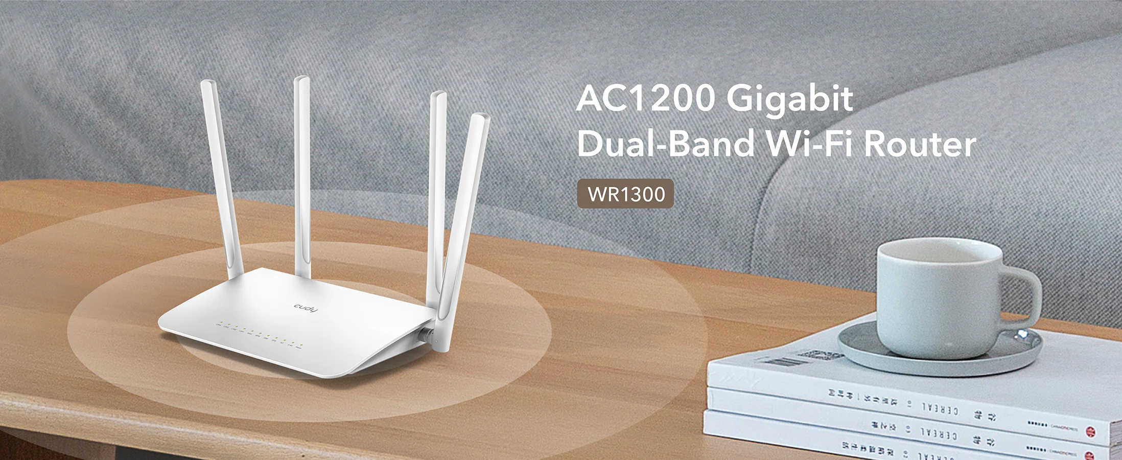 CUDY AC 1200 GIGABIT DUAL BAND MESH WIFI ROUTER WR1300S thumbnail 4