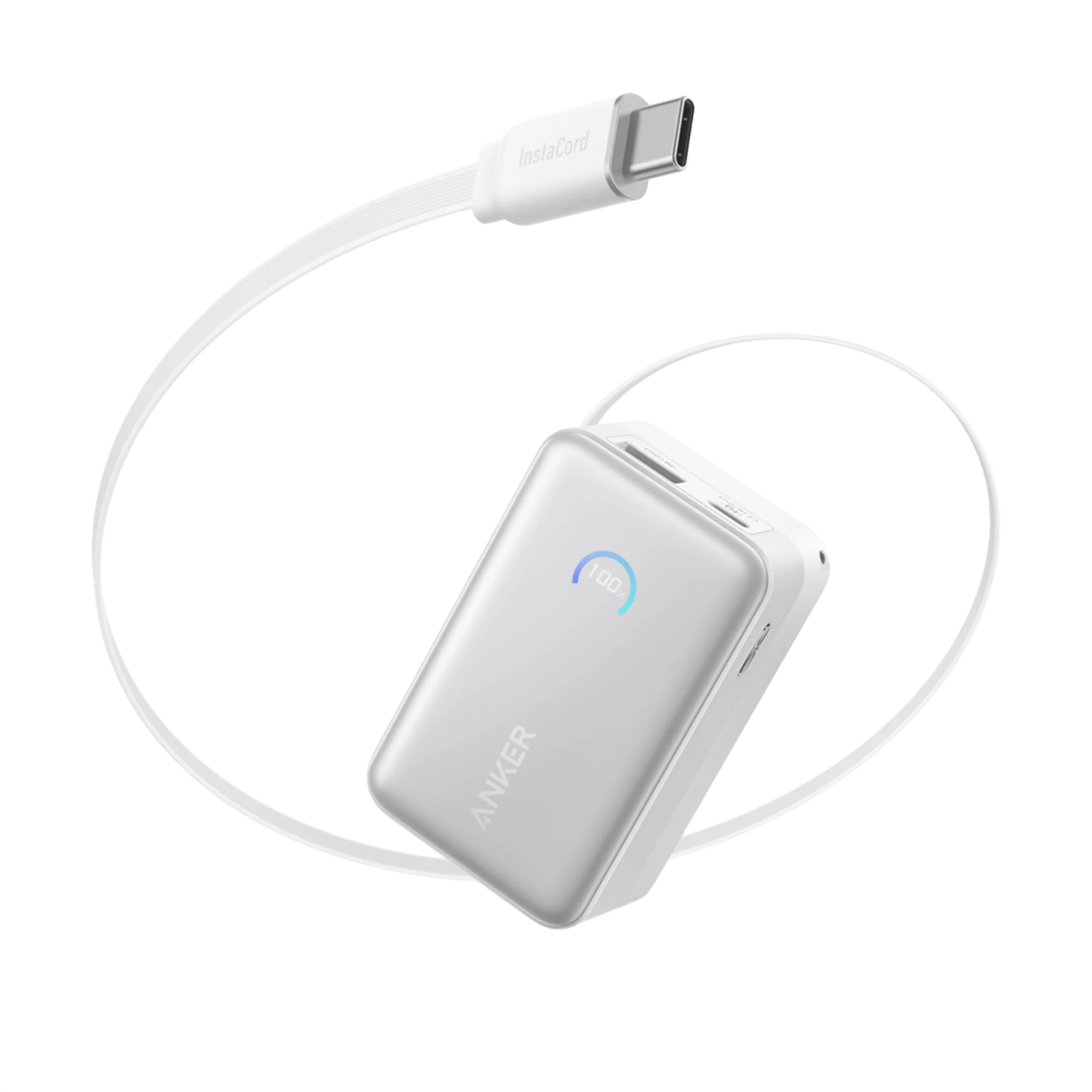 ANKER SOUNDCORE NANO POWER BANK 10K 45W USB-C CABLE WHITE