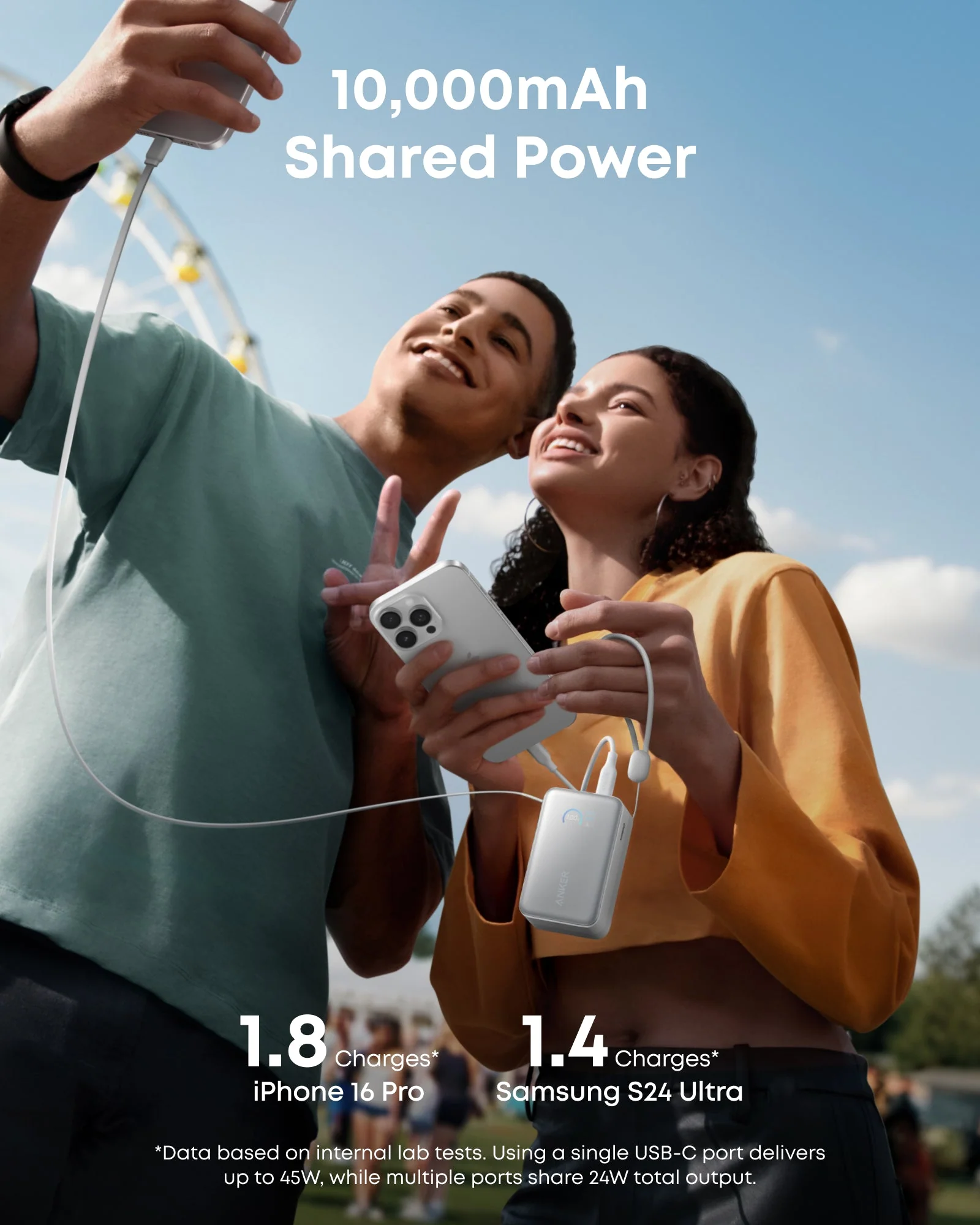 ANKER SOUNDCORE NANO POWER BANK 10K 45W USB-C CABLE WHITE thumbnail 5