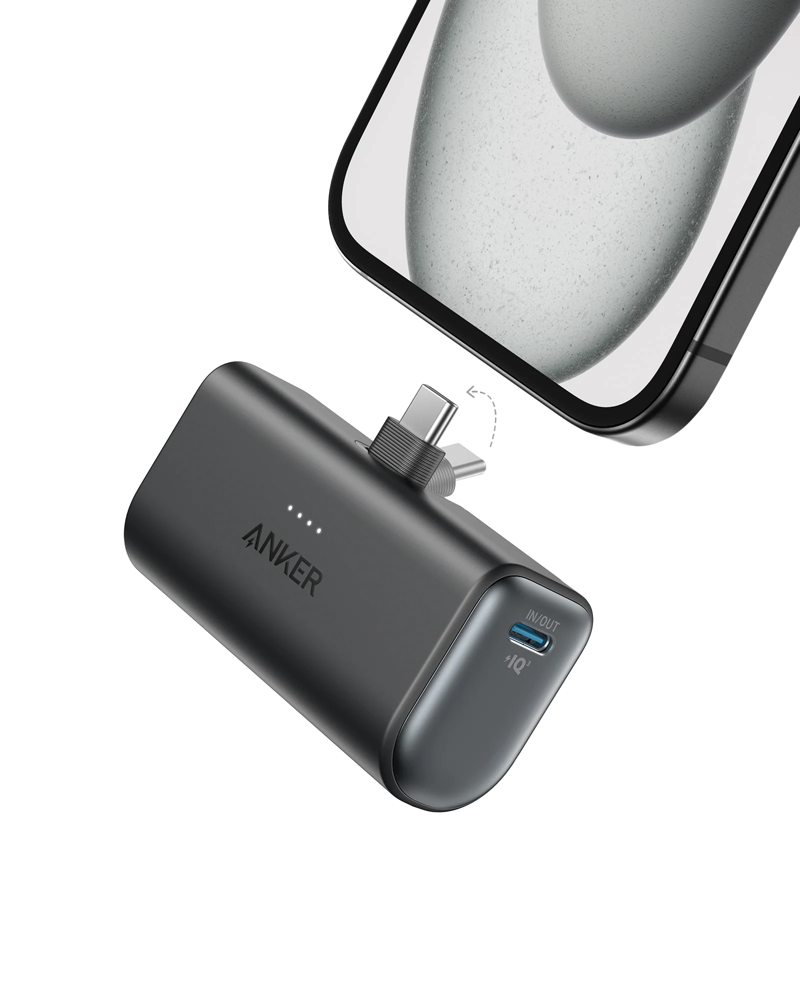 ANKER NANO 22.5W BUILT IN USB C CONNECTOR 5000 MAH POWERBANK BLACK A1653H11
