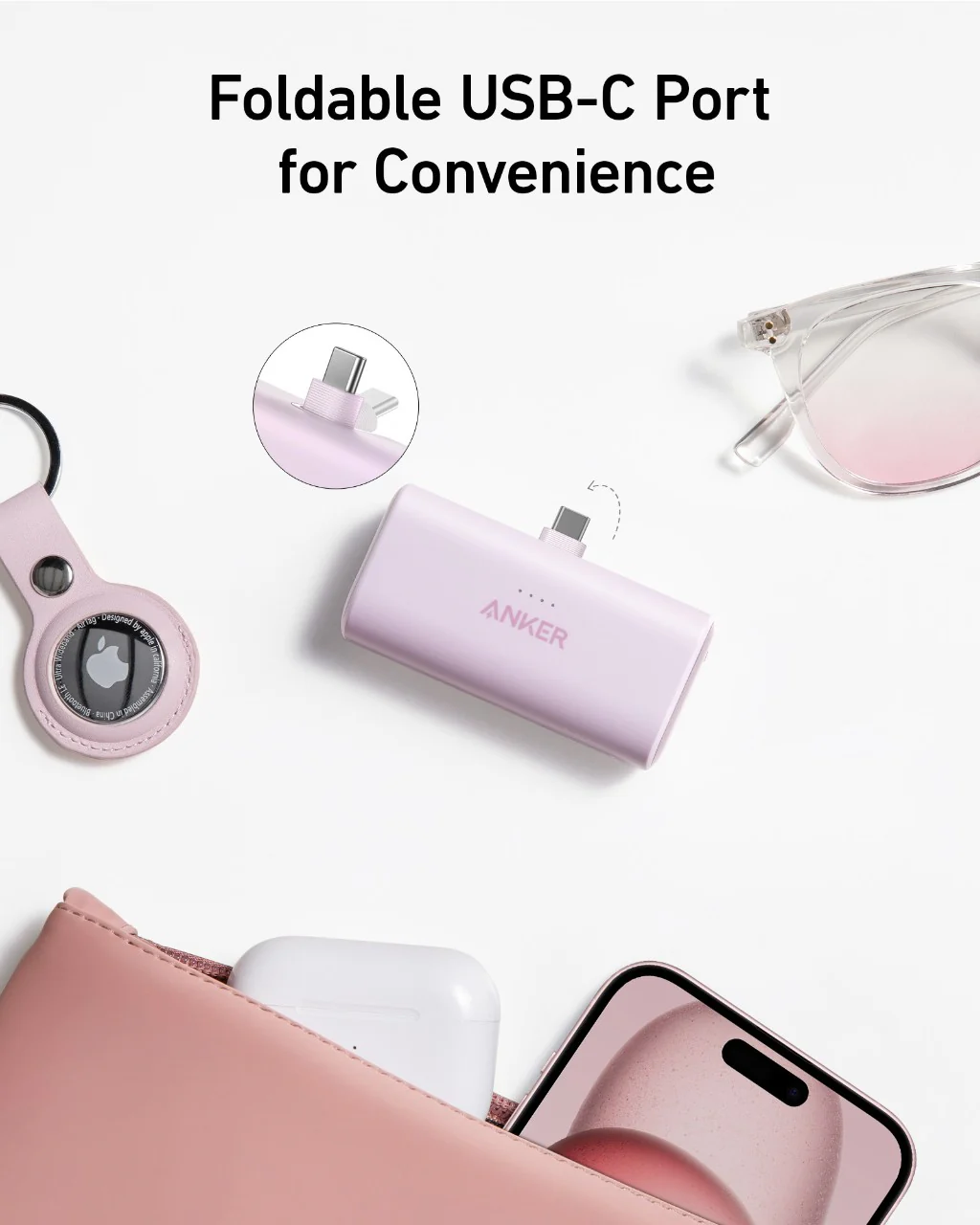 ANKER NANO 22.5W BUILT IN USB C CONNECTOR 5000 MAH POWERBANK WHITE A1653H21 thumbnail 5