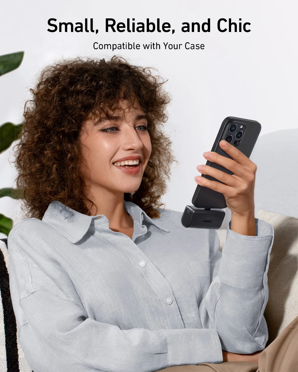 ANKER NANO 22.5W BUILT IN USB C CONNECTOR 5000 MAH POWERBANK WHITE A1653H21 thumbnail 3