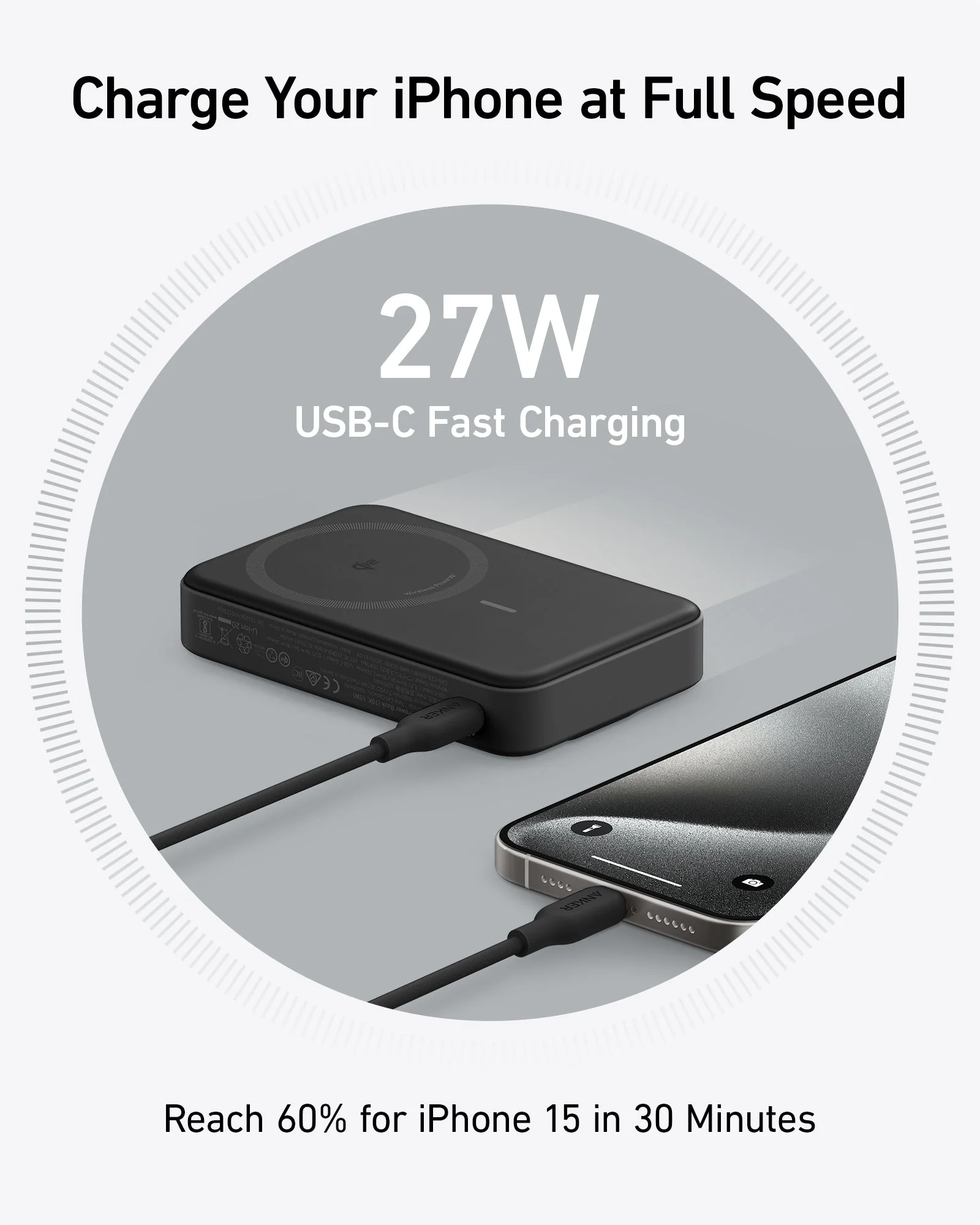 ANKER MAGGO POWERBANK 10000MAH 7.5W STAND BLACK A1652H11 thumbnail 3