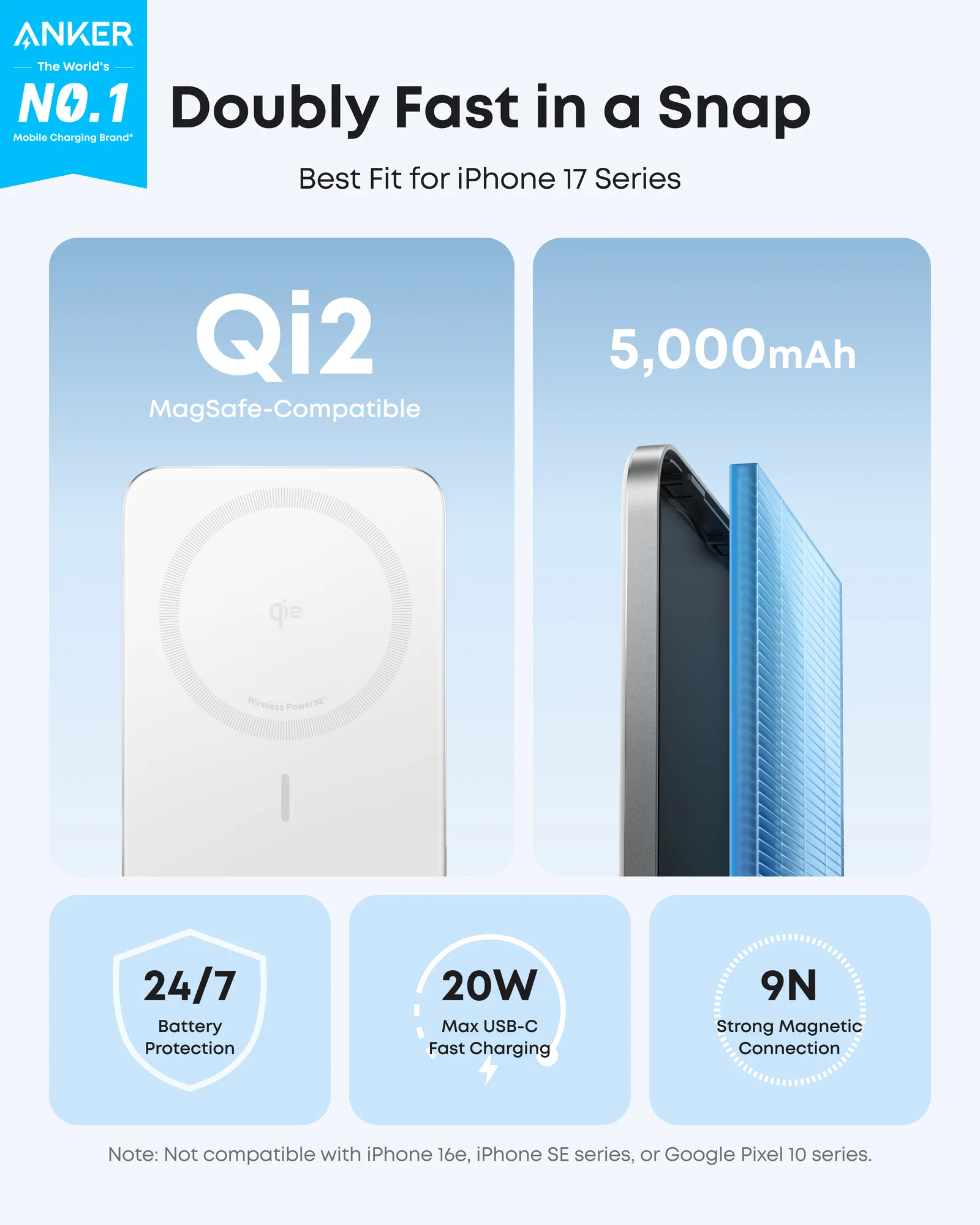 ANKER NANO POWER BANK 5K MAGGO SLIM WHITE A1665H21 thumbnail 2
