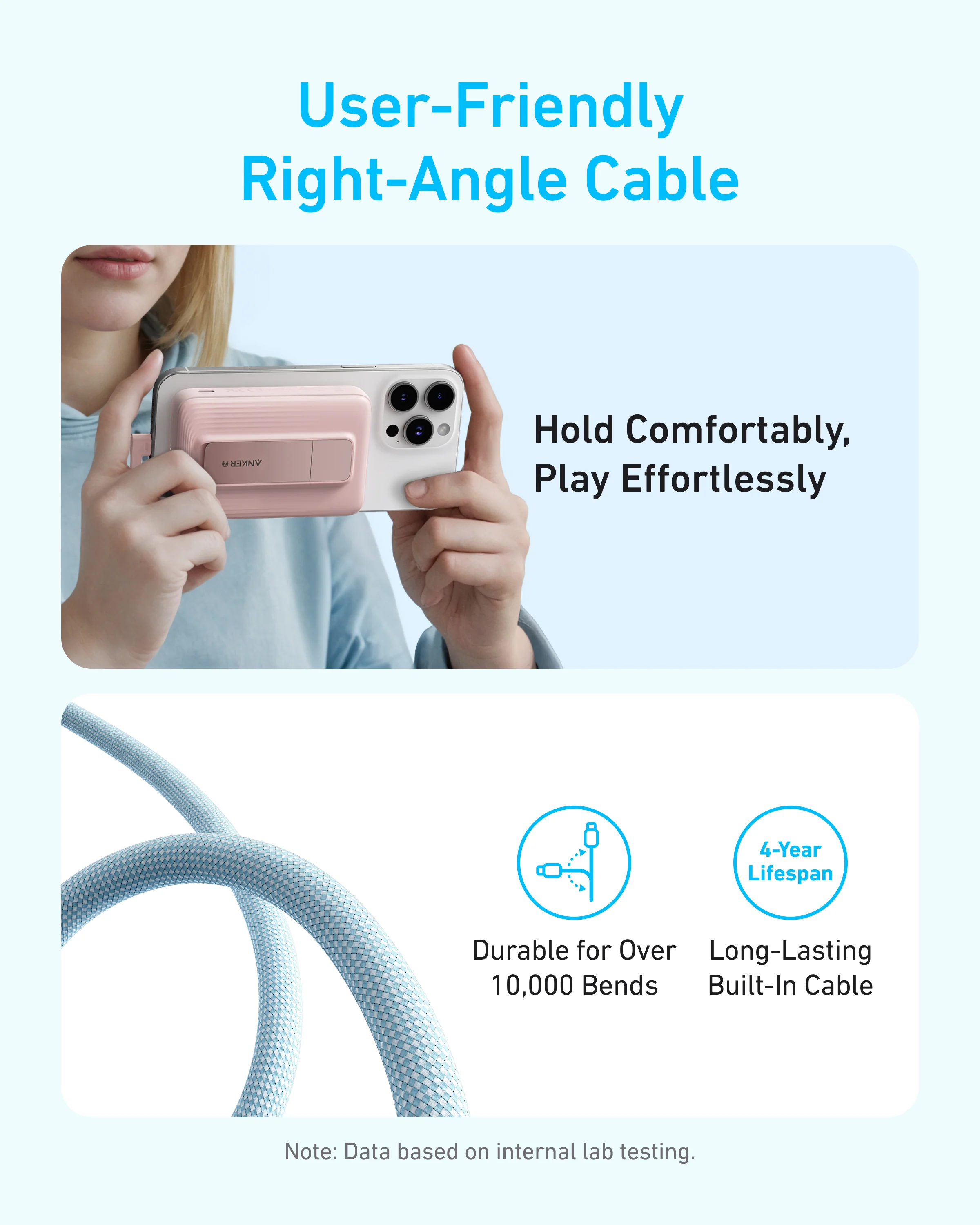 ANKER ZOLO 10K MAGNETIC BUILT IN USB C CABLE POWERBANK WHITE A1685H21 thumbnail 5