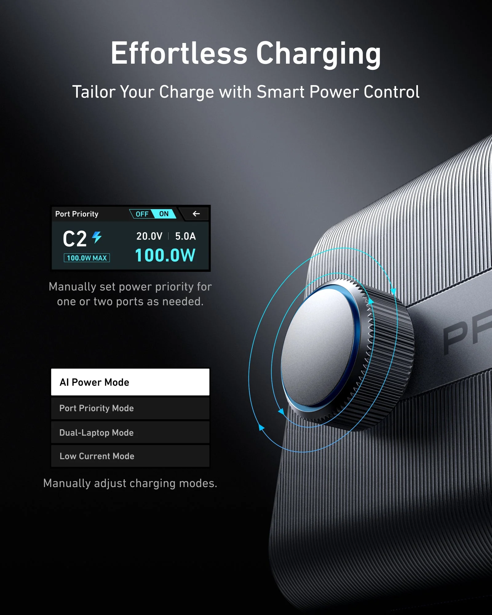 ANKER PRIME 250W SMART ULTRA POWERFUL DESKTOP CHARGER 6 PORTS SILVER A2345241 thumbnail 3