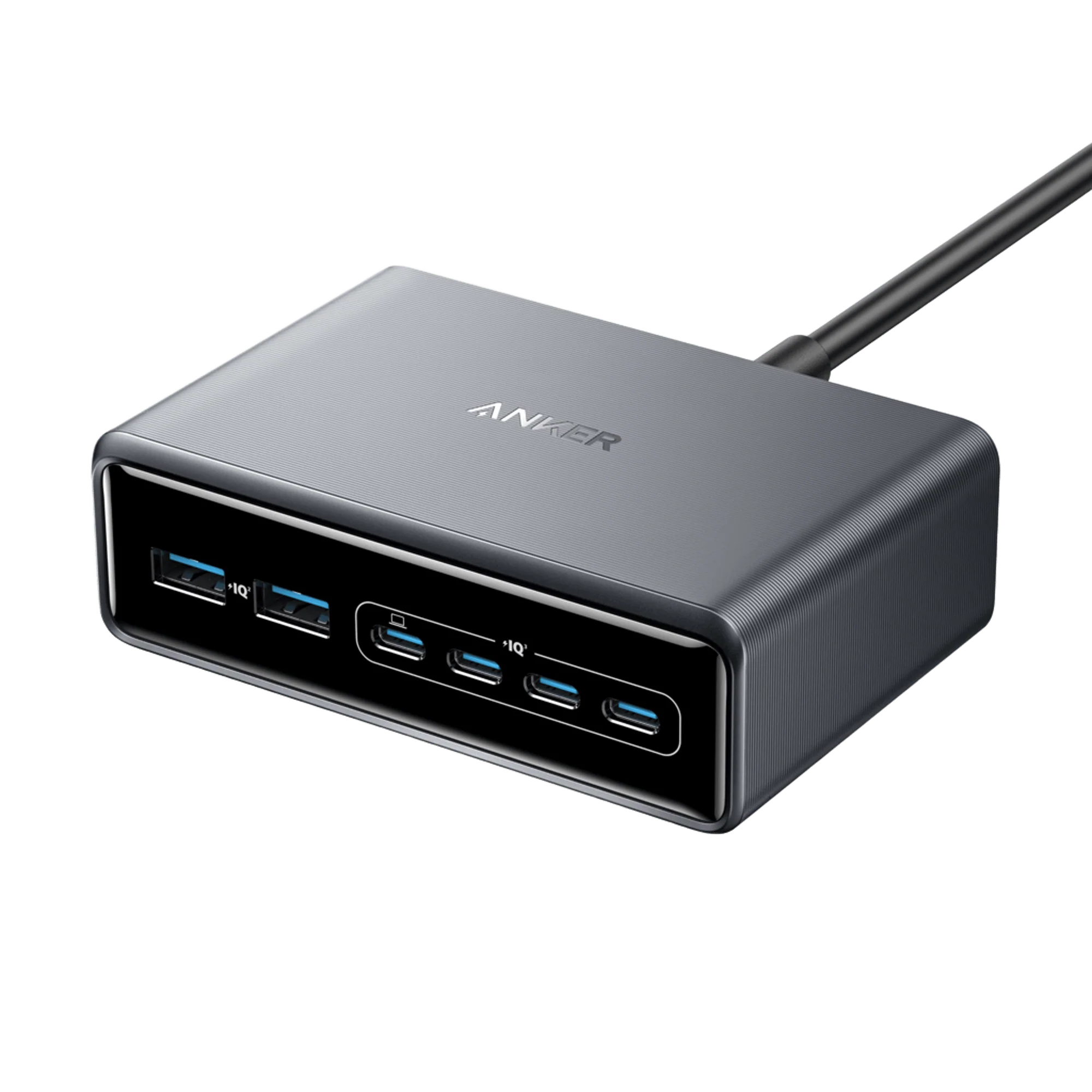 ANKER PRIME SUPER CHARGER MULTI PORT DESKTOP CHARGING STATION 6 PORTS 200W BLACK A2683241