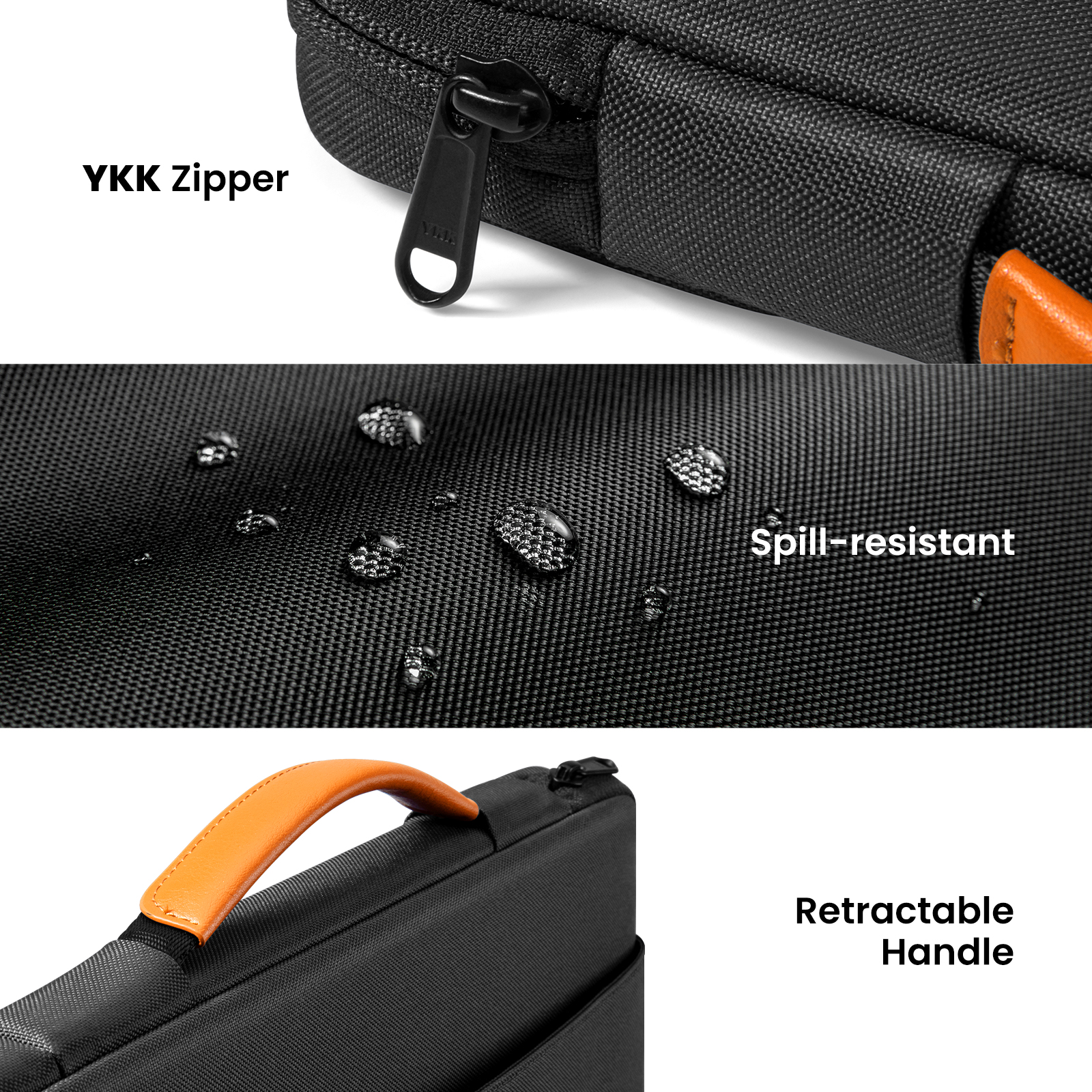 TOMTOC DEFENDER A22 13 INCH LAPTOP BRIEFCASE BLACK A22C2D5 thumbnail 7