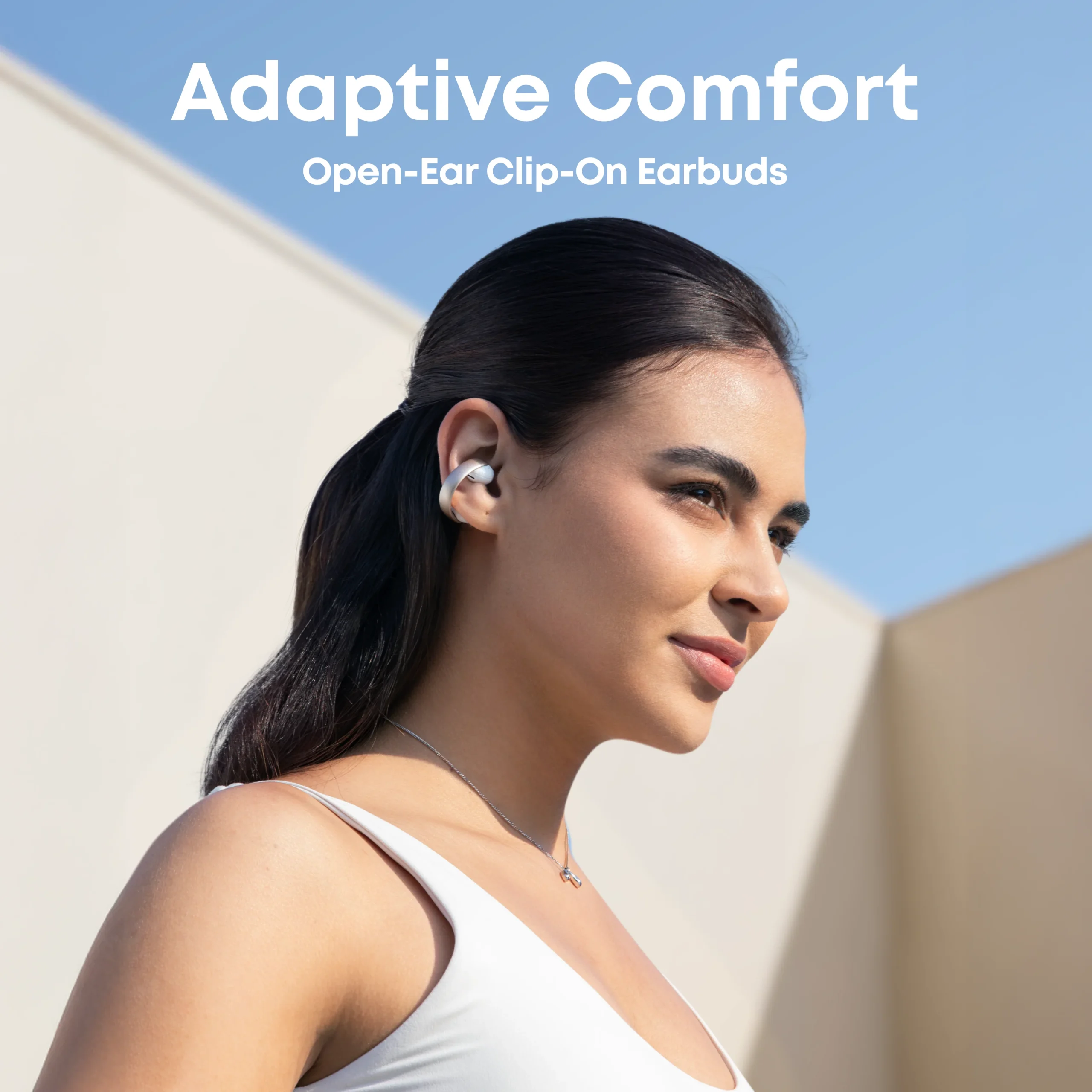 ANKER SOUNDCORE AEROCLIP OPEN EAR CLIP ON EARBUDS WHITE A3388H21 thumbnail 2