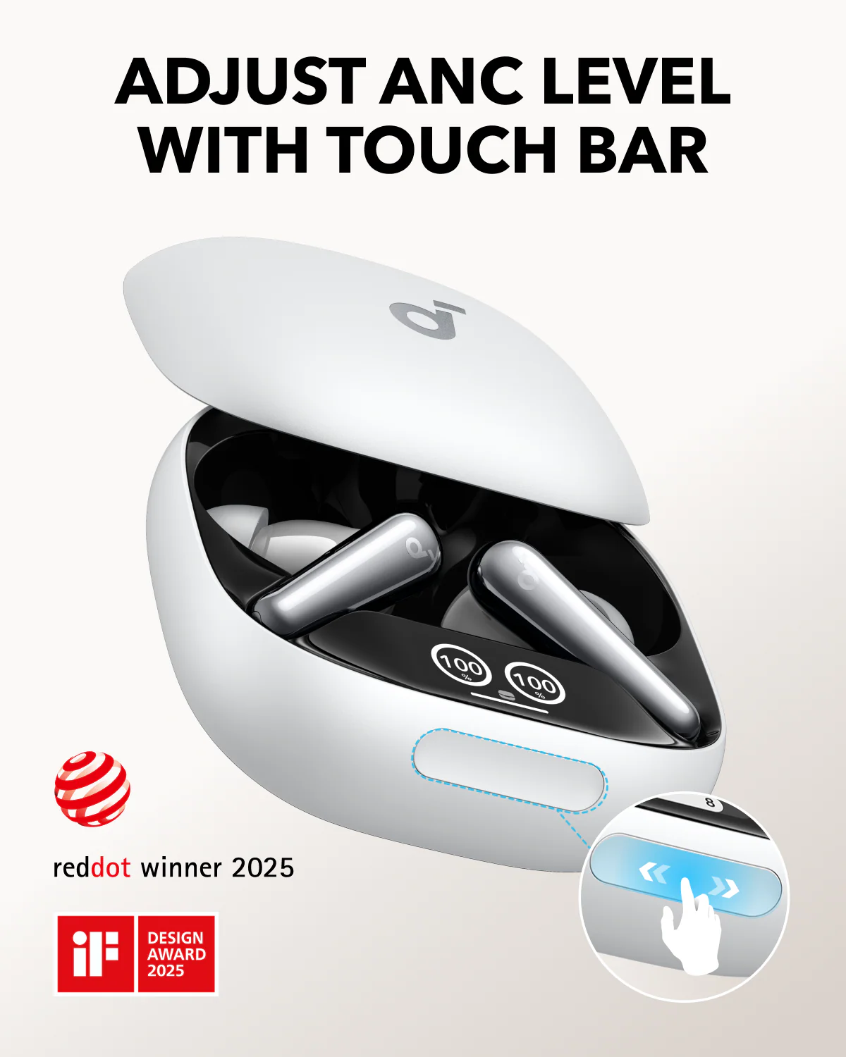 ANKER SOUNDCORE LIBERTY 4 PRO EARBUDS WHITE A3954H21 thumbnail 2