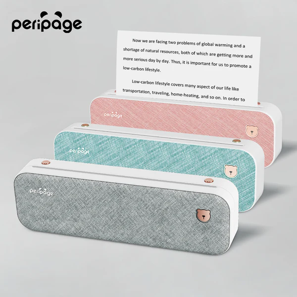PeriPage A40 Mini Printer (Grey) - Portable and Efficient Wireless Printing Solution thumbnail 11