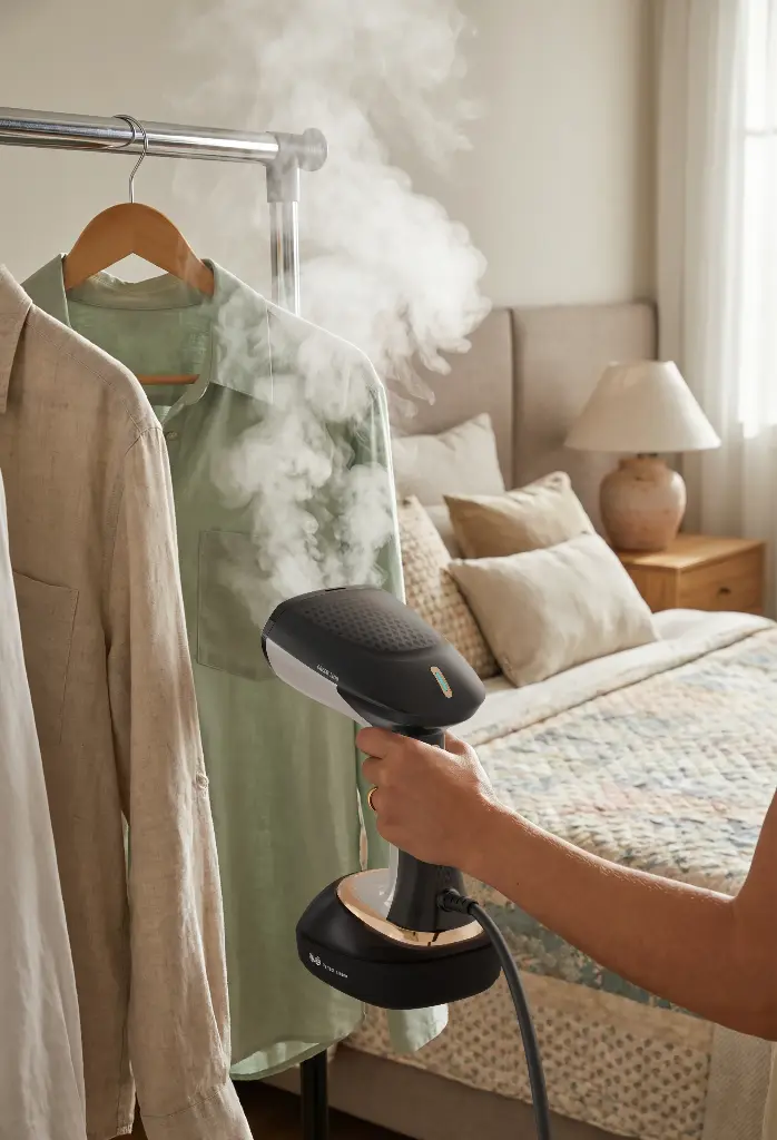 GREEN LION STEAM MASTER BX 350 GARMENT STEAMER DRY IRON 1600W BLACK GNBX350GSTBK thumbnail 4
