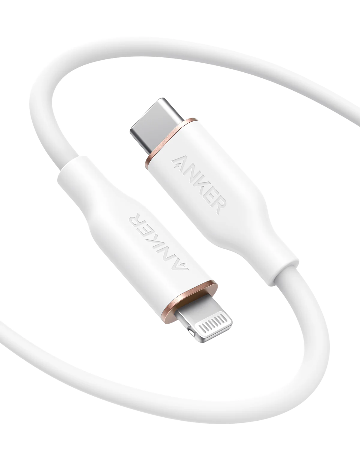 ANKER POWERLINE III FLOW USB-C WITH LIGHTNING CONNECTOR 6FT WHITE A8663H21