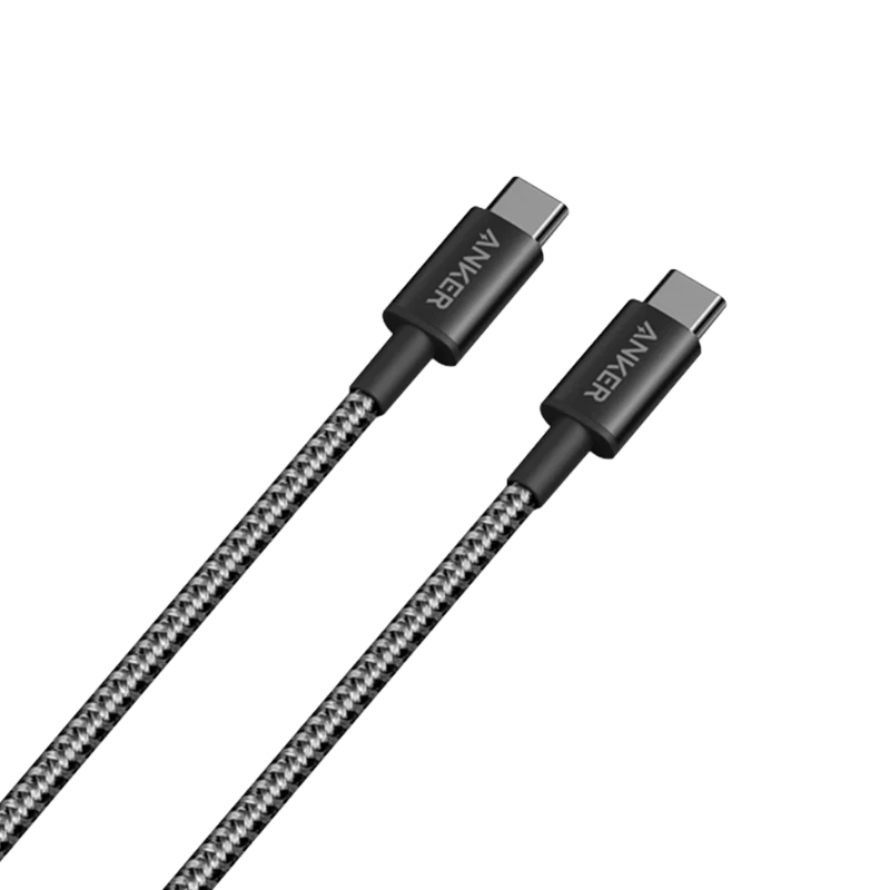 ANKER 322 USB C TO USB C  6FT 60W NYLON CABLE BLACK A8753H11