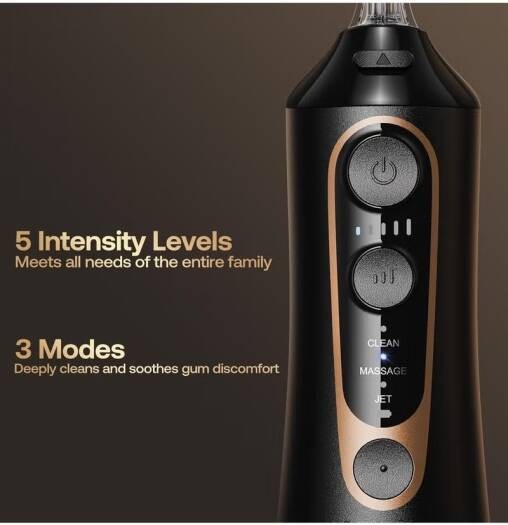 BITVAE CORDLESS ORAL CARE IRRIGATOR BLACK GOLD BV-C6 thumbnail 6