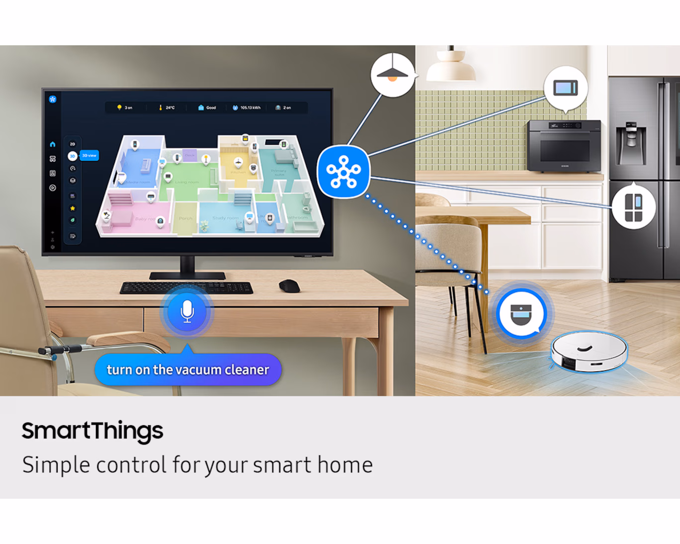 SAMSUNG 43 INCH M7 M70F 4K 60HZ AI FEATURES WITH USB-C SMART MONITOR LS43FM702UMXUE thumbnail 8