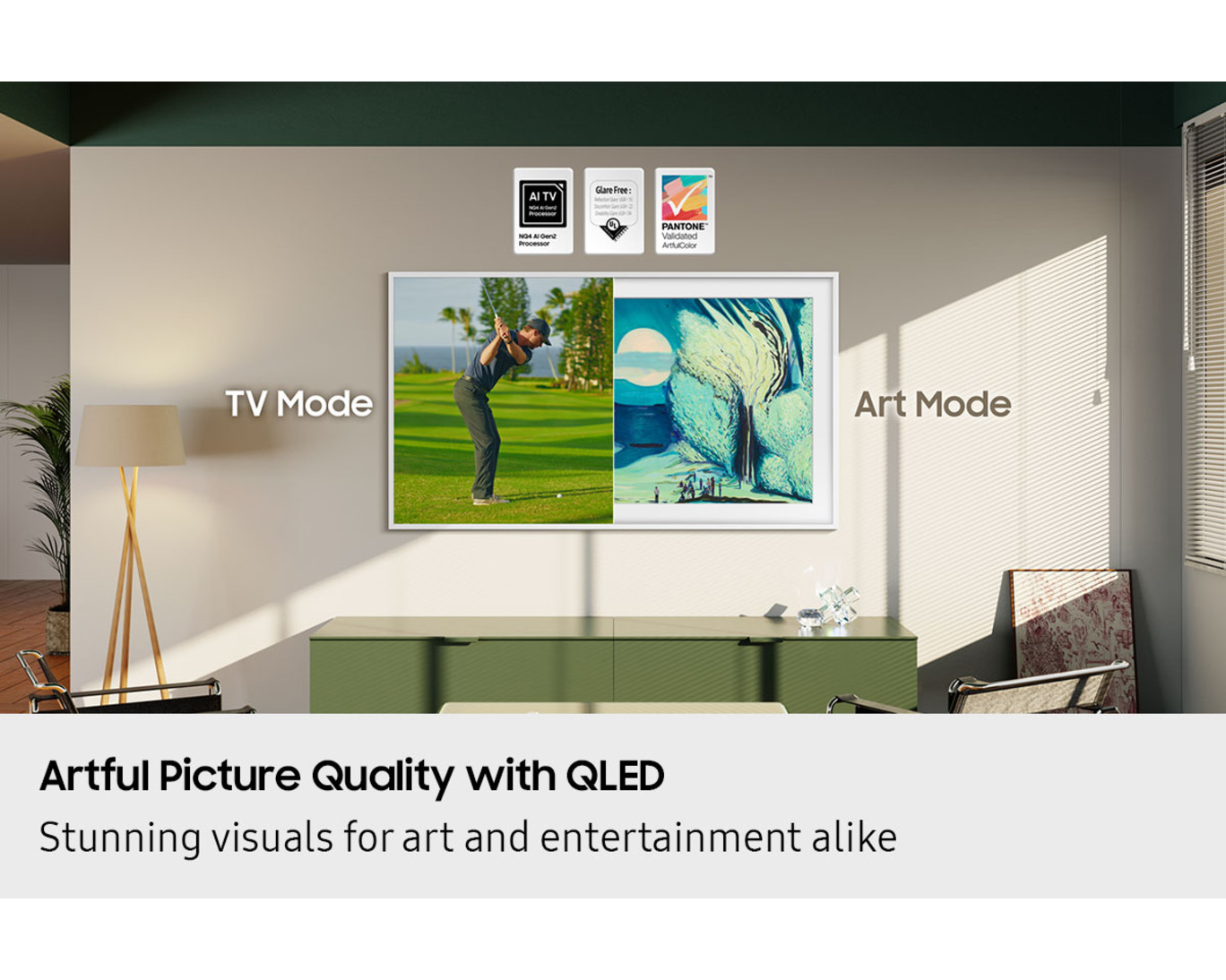 SAMSUNG 65 INCH 4K QLED FRAME TIZEN TELEVISION 2025 MODEL QA65LS03FAUXZN thumbnail 3