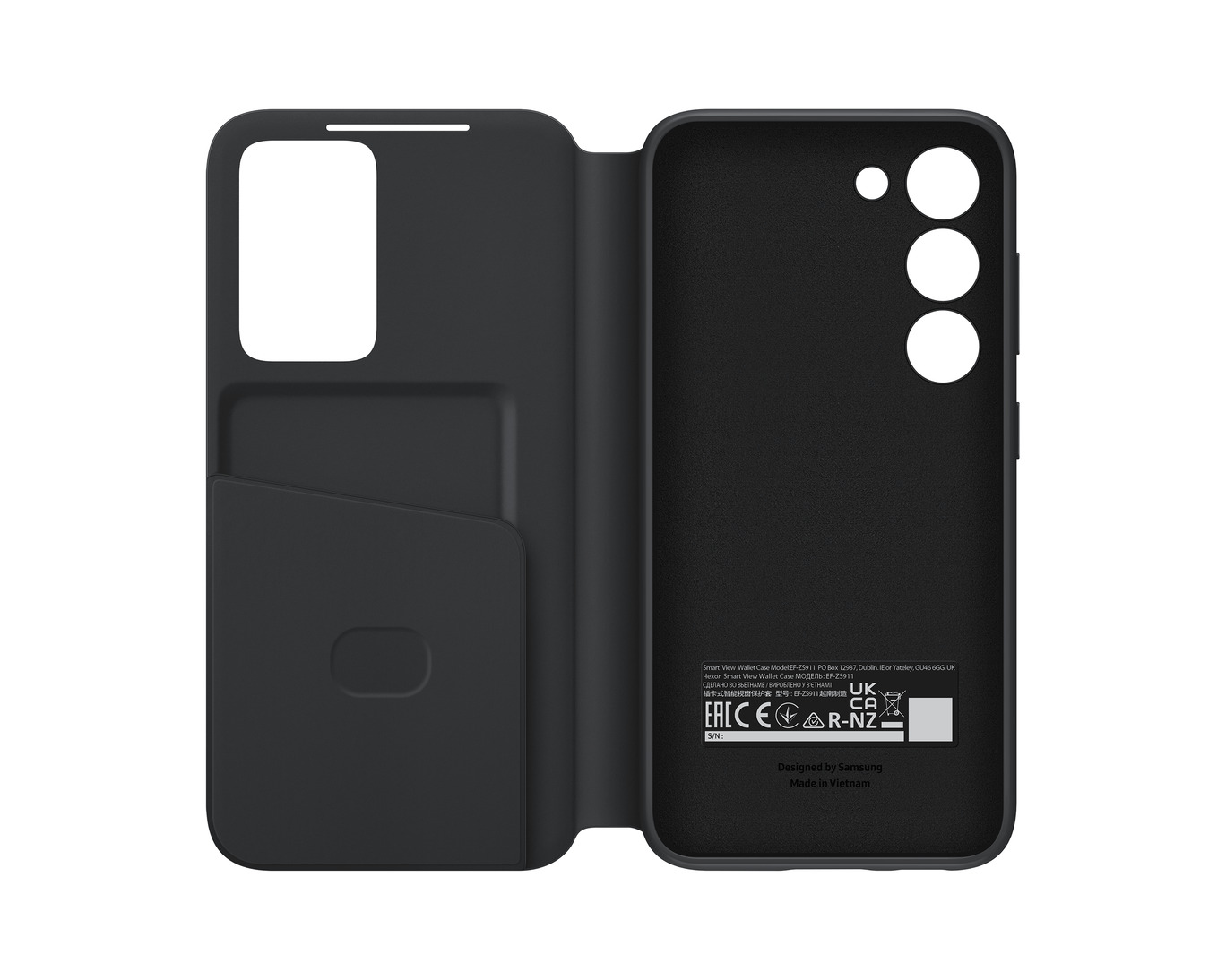 SAMSUNG GALAXY S23 SMART VIEW WALLET CASE BLACK EF-ZS911CBEGWW thumbnail 5