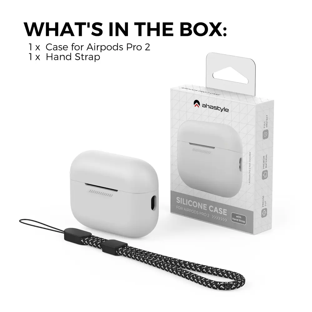AHASTYLE AIRPODS PRO 2 SILICONE CASE WHITE PT187-G-WE