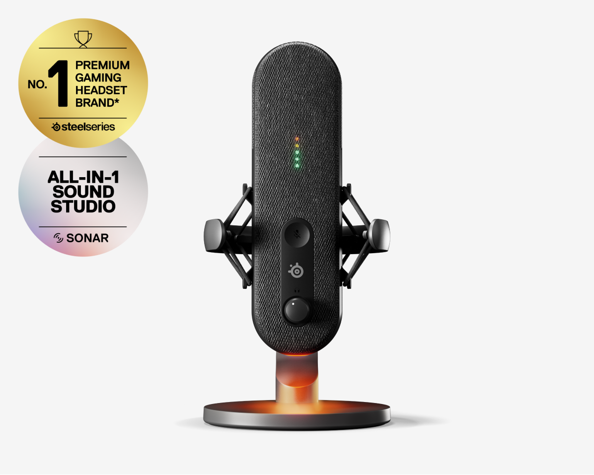 SteelSeries Alias Wired Condenser Noise Cancelling Microphone - Black 61601