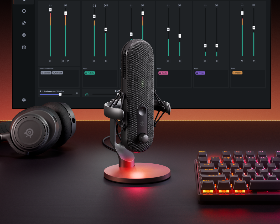 SteelSeries Alias Wired Condenser Noise Cancelling Microphone - Black 61601 thumbnail 2