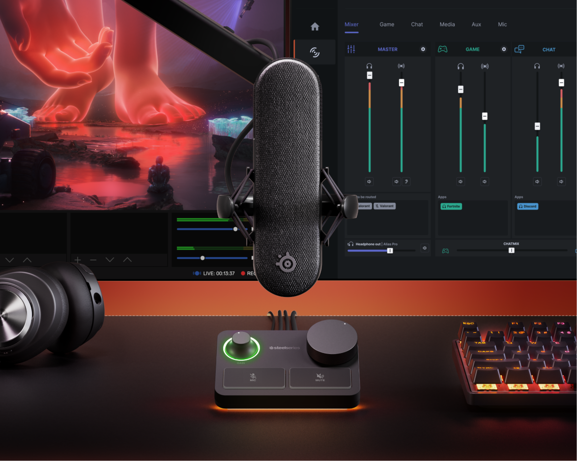SteelSeries Alias Pro XLR Microphone - Black 61595, Studio-Grade Sound thumbnail 2