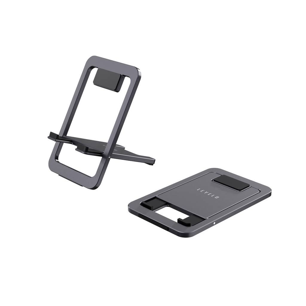LEVELO AIRLIFT ALUMINUM FOLDABLE PHONE STAND GREY