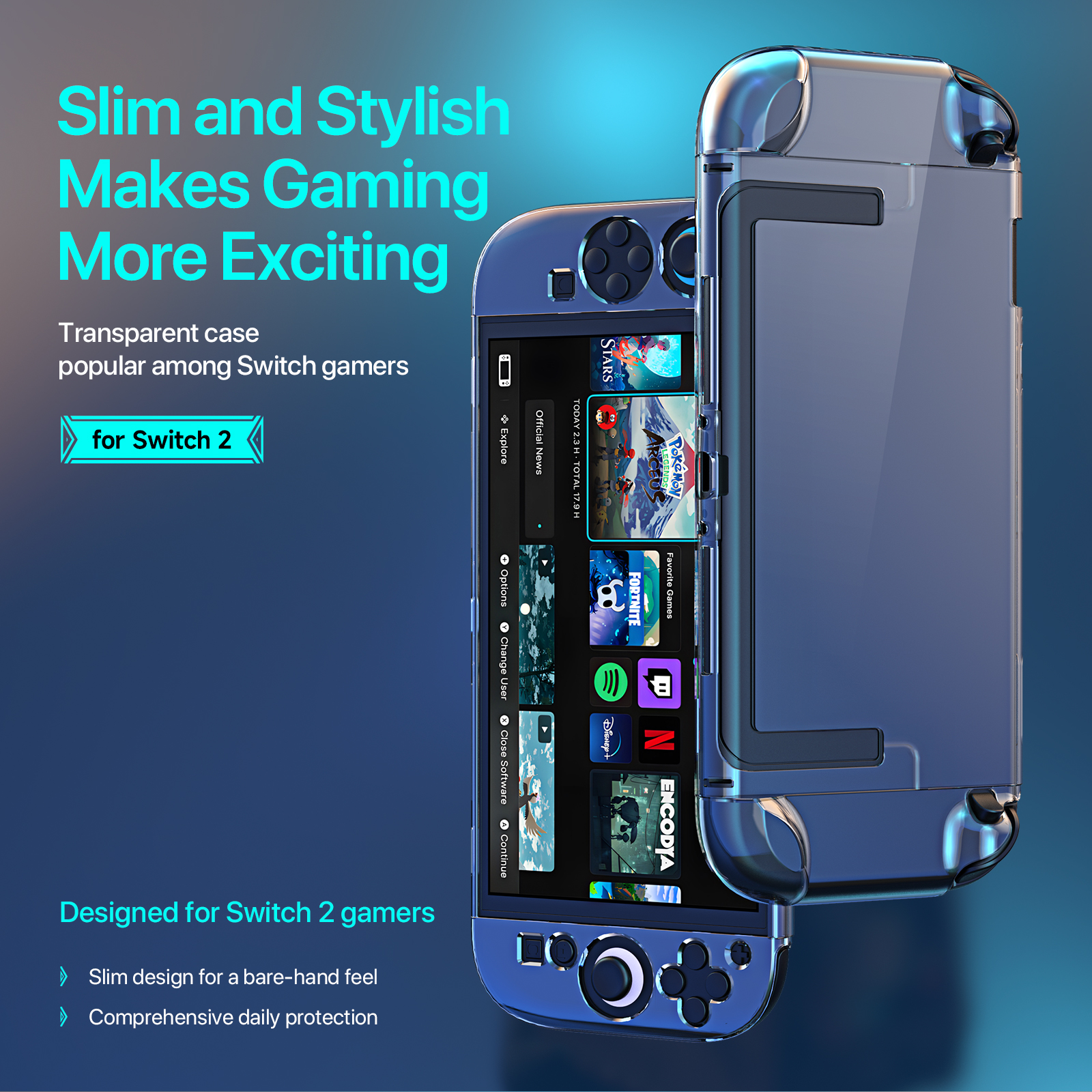 DUXDUCIS NINTENDO SWITCH 2 CASE TRANSPARENT SWITCH0004 thumbnail 4