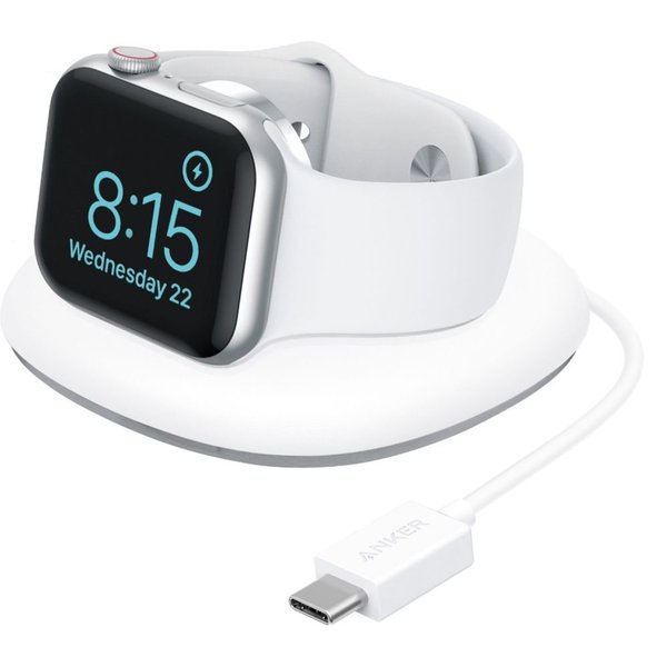 ANKER APPLE WATCH FODABLE CHARGING PAD USB-C 4FT WHITE A8802H21