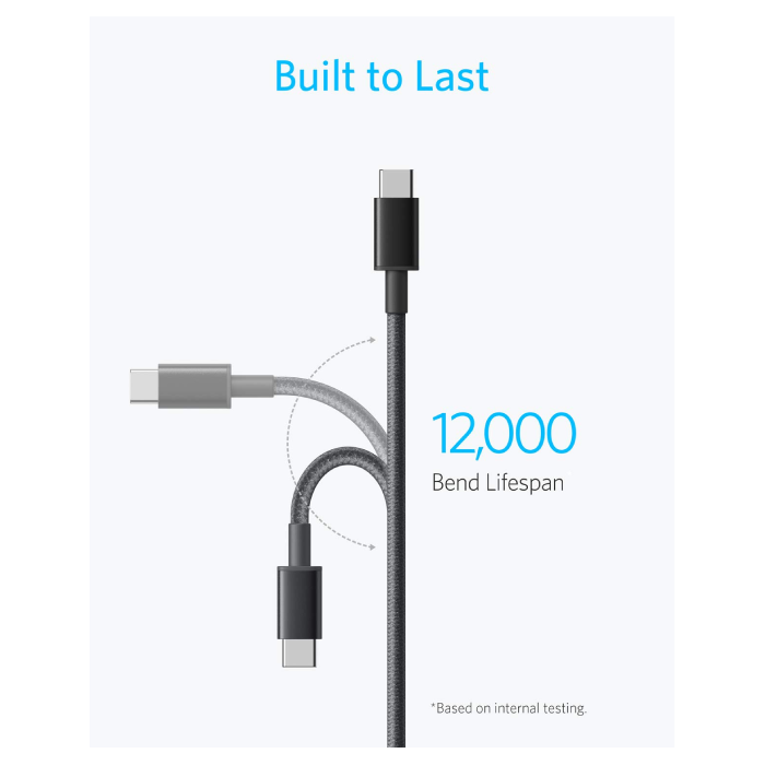 Anker 60W USB-C to USB-C Fast Charging Cable 3.3ft - Black A8752H11 thumbnail 2