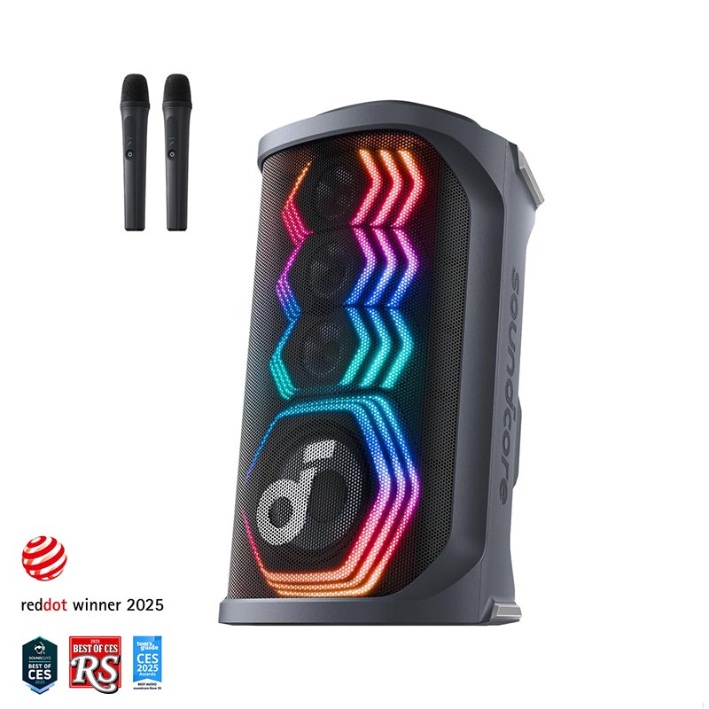 ANKER SOUNDCORE RAVE 3S 200W WITH 2 MIC SPEAKER BLACK A31A3012