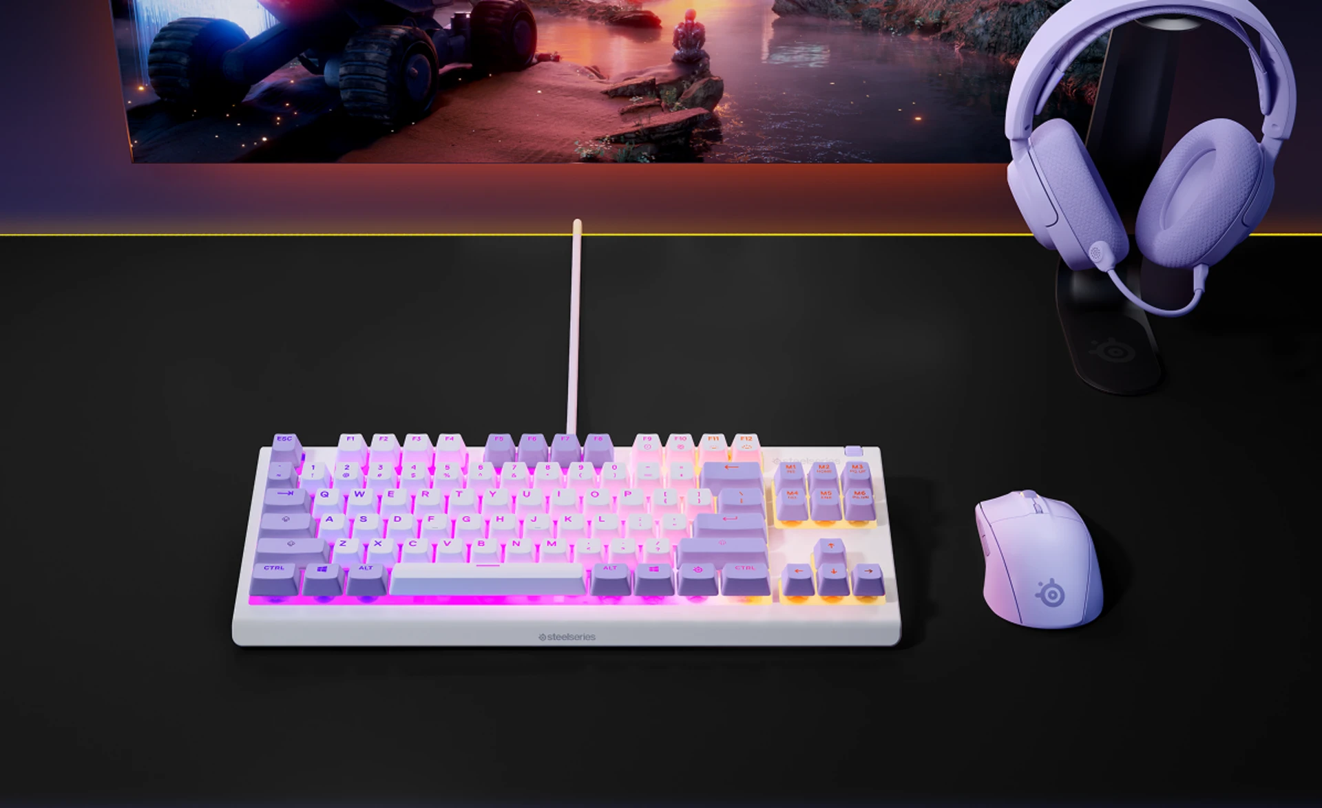 STEELSERIES APEX 3 TKL WIRED LIMITED EDITION AMETHYST KEYBOARD 64951 thumbnail 5