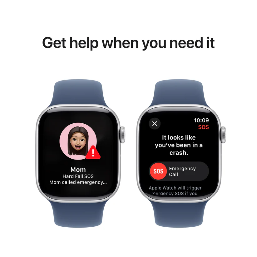 APPLE WATCH SERIES 10 42MM GPS SILVER ALUMINIUM CASE WITH DENIM SPORT BAND MWWC3 thumbnail 6
