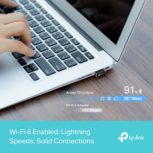 TP-LINK AX300 NANO WI-FI 6 WIRELESS USB ADAPTER ARCHER TX1U NANO thumbnail 5