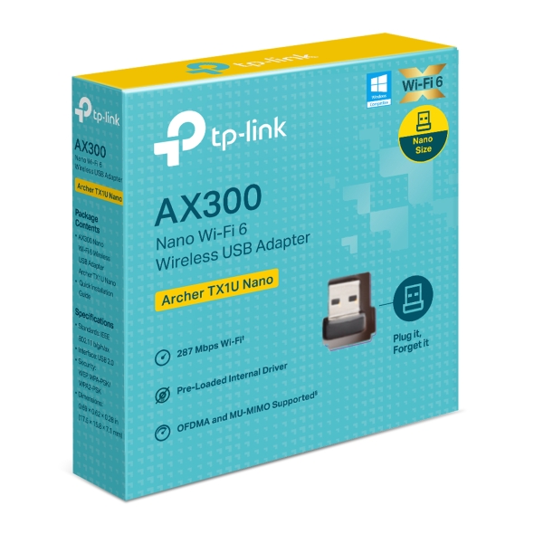 TP-LINK AX300 NANO WI-FI 6 WIRELESS USB ADAPTER ARCHER TX1U NANO thumbnail 8