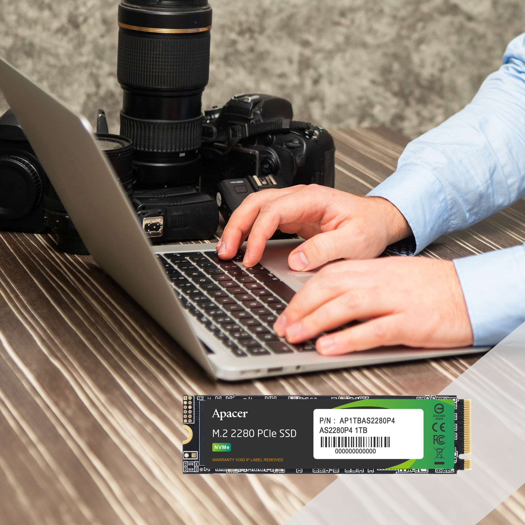 APACER AS2280P4 256GB M.2 2280 PCIE GEN3X4 NVME SSD AP256GAS2280P4-1 thumbnail 3
