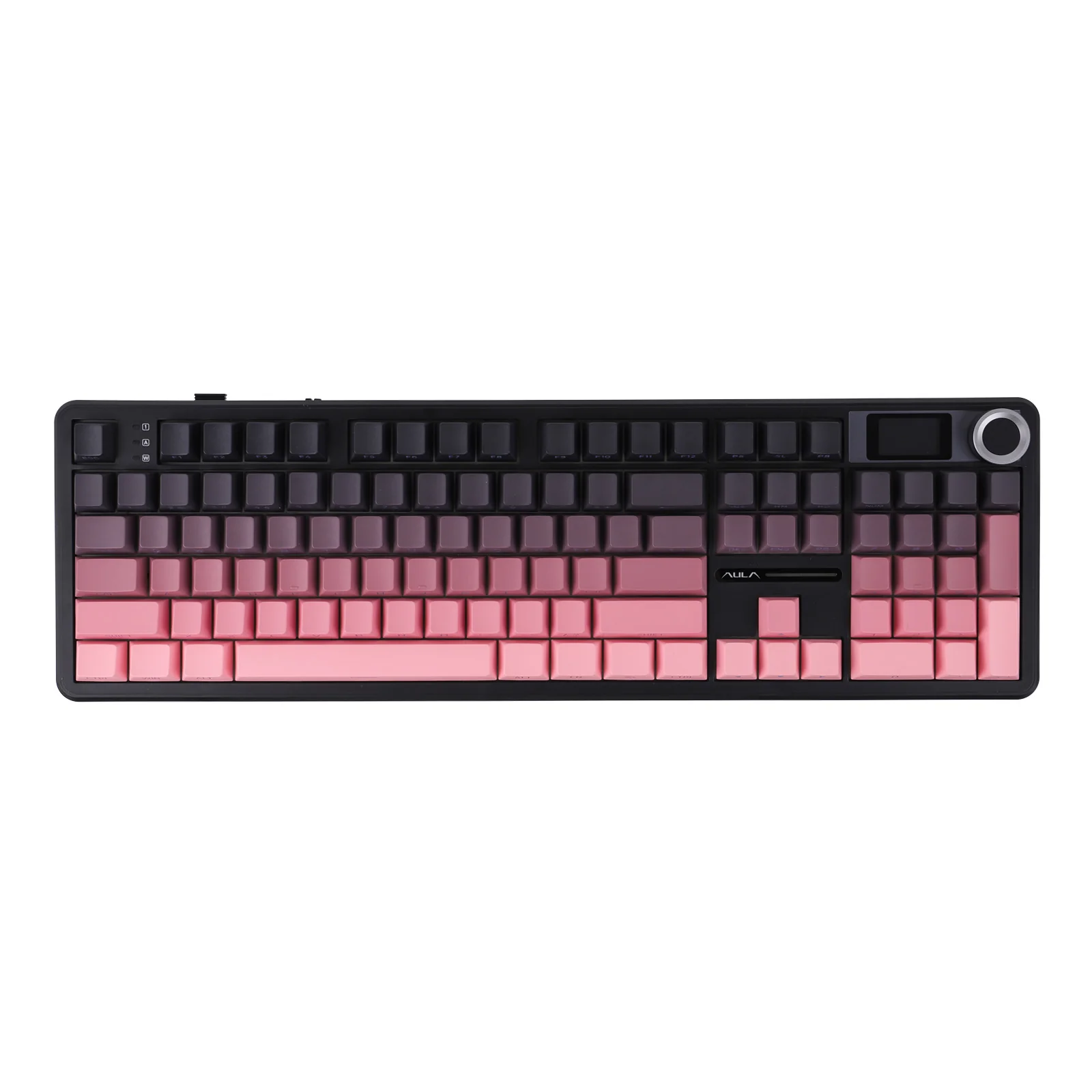 AULA 108 KEYS RGB 100% MECHANICAL GAMINGKEYBOARD TRI-MODE KNOB GRAYWOOD V3 SWITCH GY-OR-DGY F108 PRO thumbnail 2