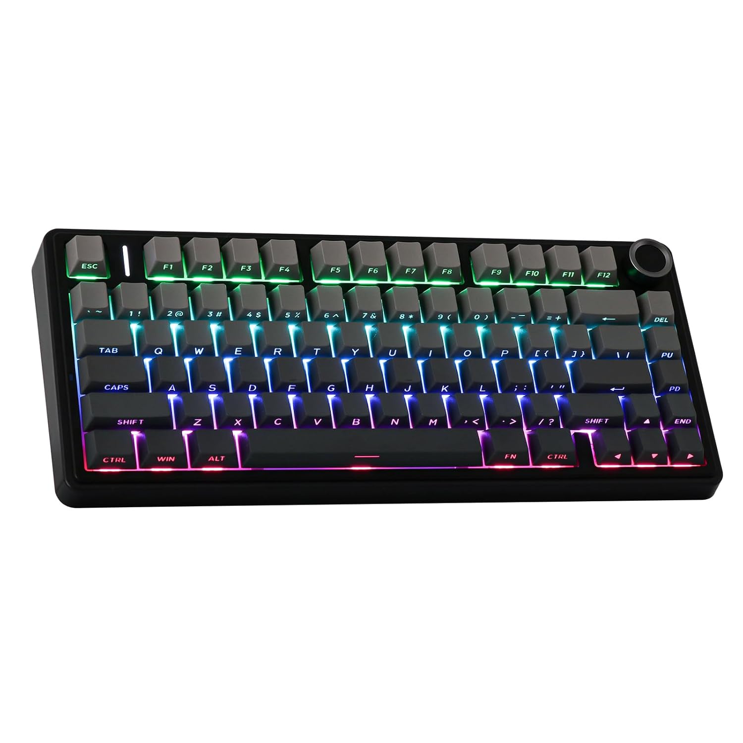 AULA 75 KEYS RGB 75% MECHANICAL GAMING KEYBOARD TRI-MODE KNOB REAPER SWITCH F75 PRO GRAPHITE GLEAM