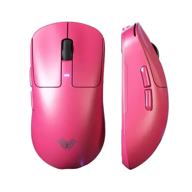 AULA ERGONOMIC WIRELESS GAMING MOUSE WITH 6 PROGRAMMABLE BUTTONS TRI-MODE 26000 DPI SC680 PINK