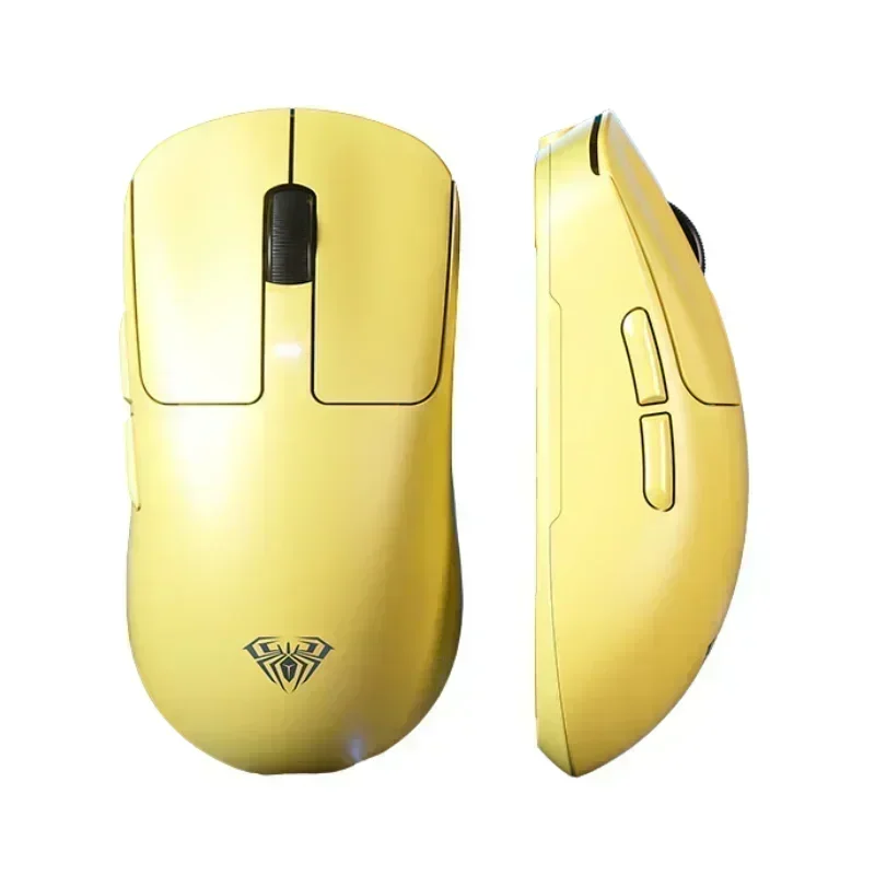 AULA ERGONOMIC WIRELESS GAMING MOUSE WITH 6 PROGRAMMABLE BUTTONS TRI-MODE 26000 DPI SC680 YELLOW