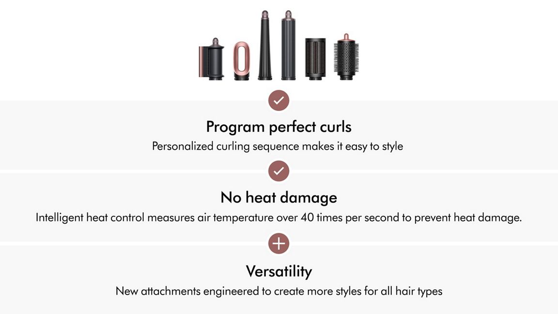 DYSON AIRWRAP I.D MULTI STYLER AND DRYER STRAIGHT+WAVY AMBER SILK HS08 thumbnail 9