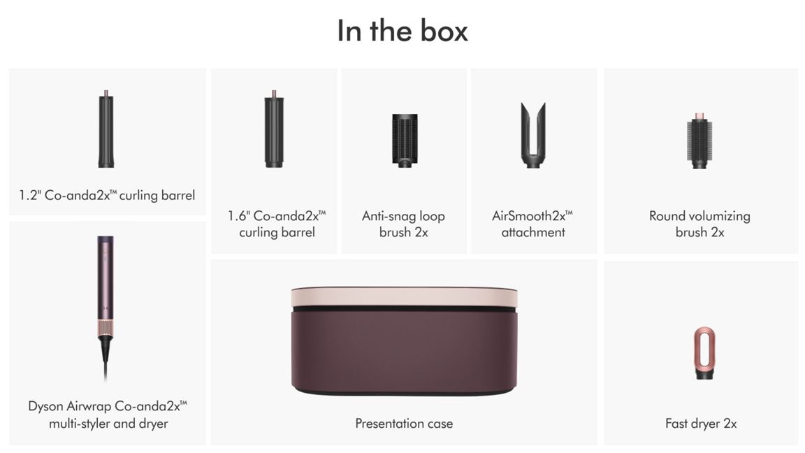 DYSON AIRWRAP COANDA2X MULTI-STYLER AND DRYER STRAIGHT+WAVY JASPER PLUM HS09 thumbnail 8