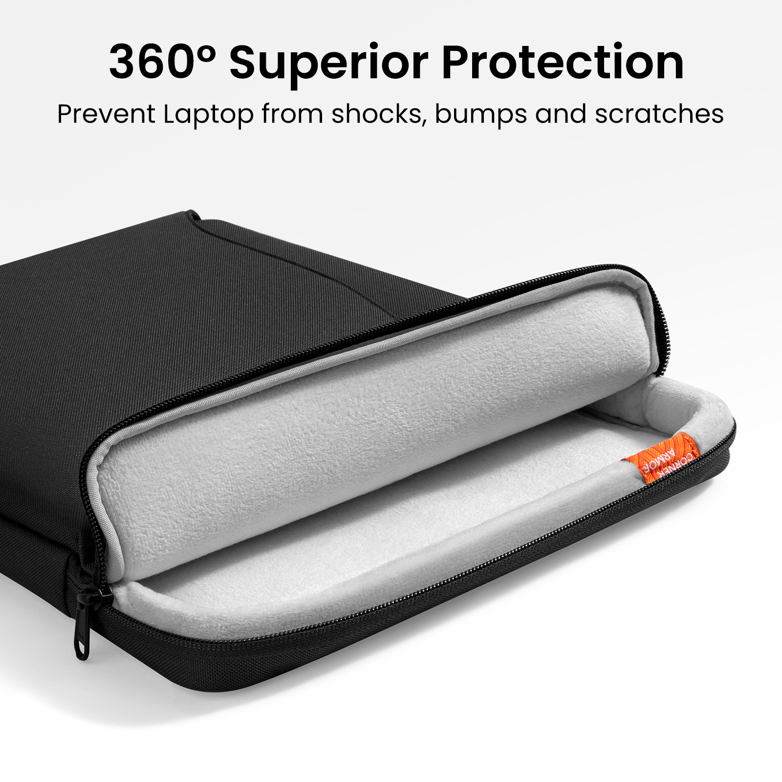 TOMTOC DEFENDER A22 13 INCH LAPTOP BRIEFCASE BLACK A22C2D5 thumbnail 3